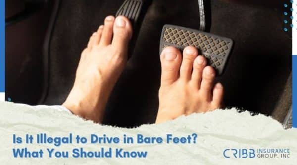 is it illegal to drive in bare feet