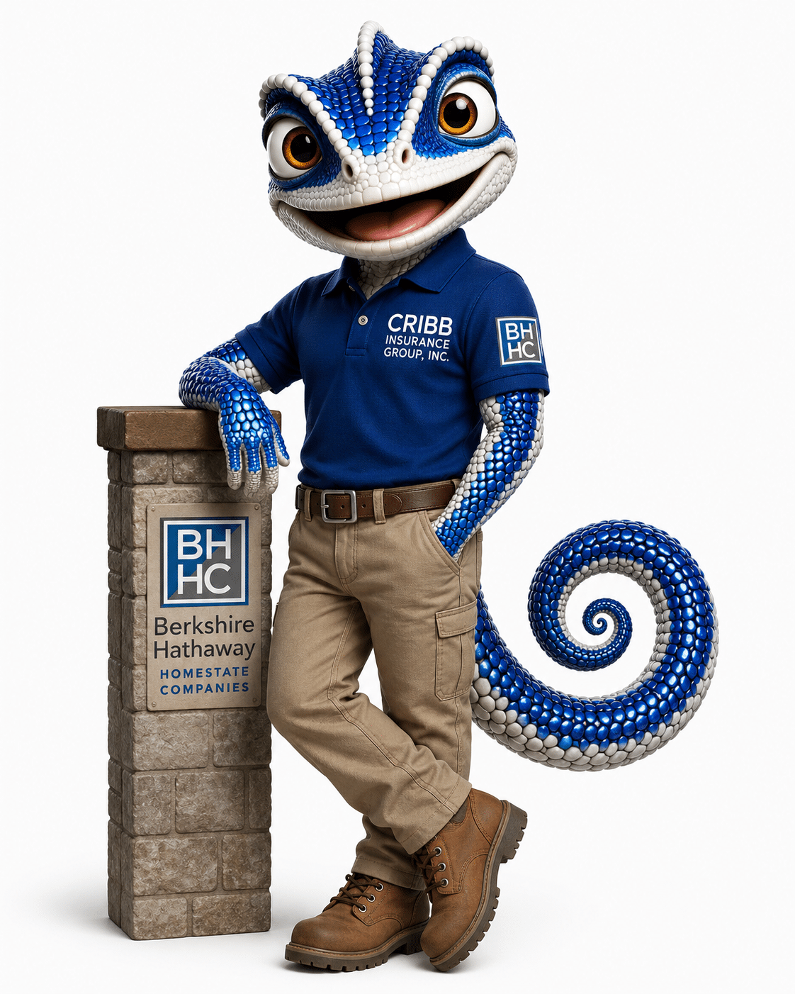 BHHC Cribby, the Cribb Insurance mascot representing Berkshire Hathaway Homestate coverage