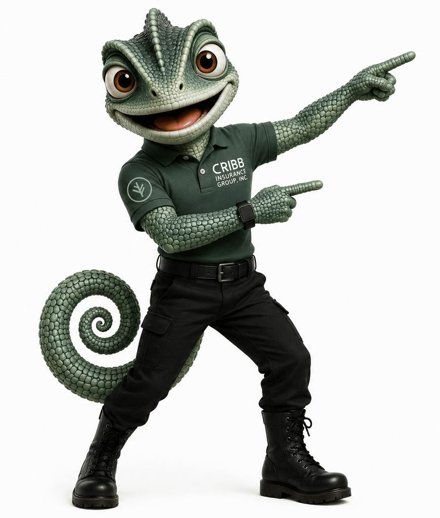 Branch Cribby, the Cribb Insurance mascot representing Branch home and auto insurance coverage