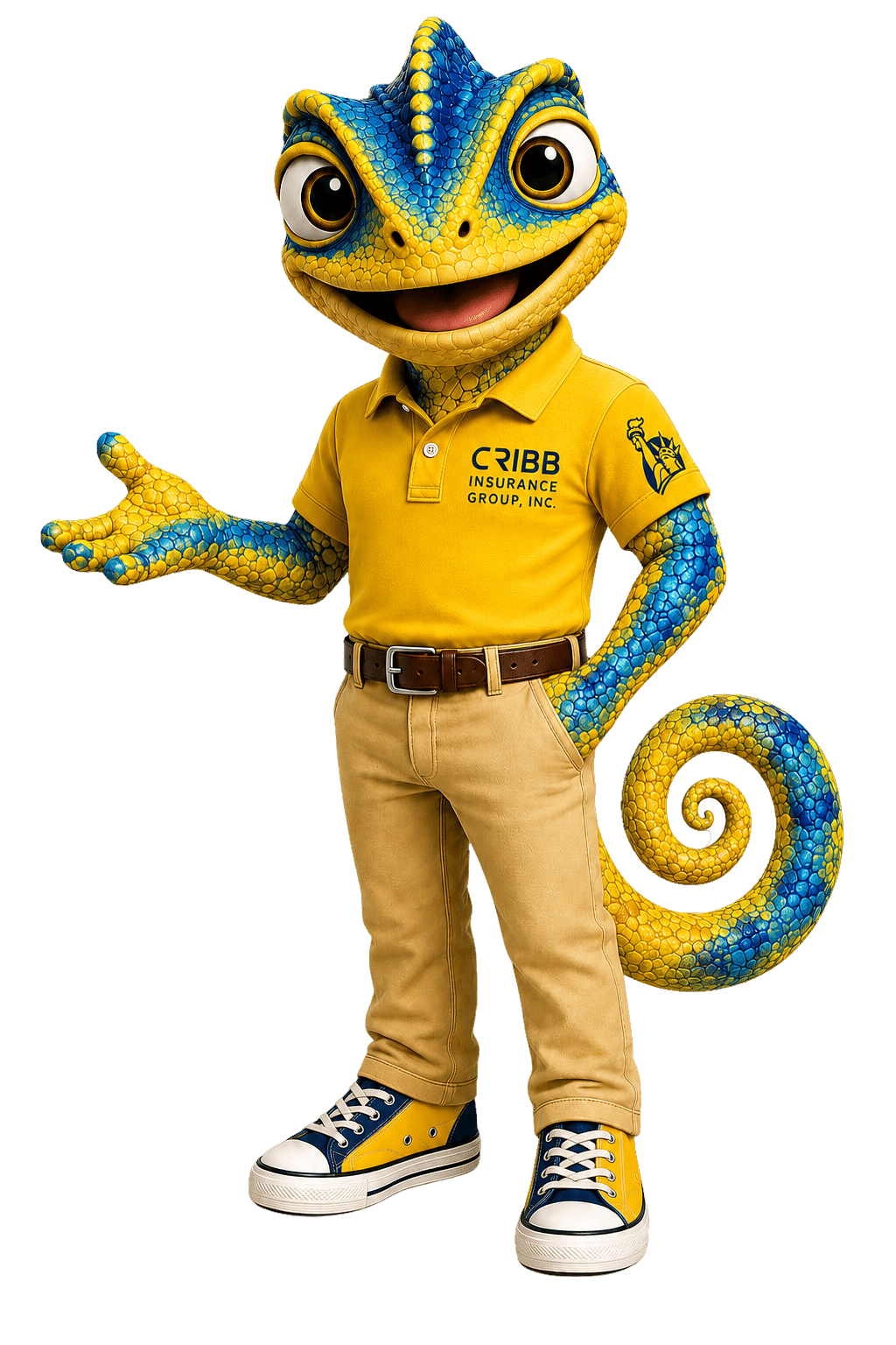 Cribby the Chameleon Liberty Mutual insurance guide for Cribb Insurance Group