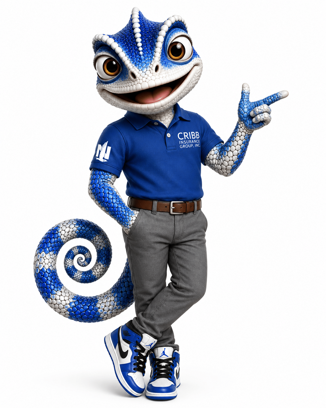 Nationwide Cribby, the Cribb Insurance mascot representing Nationwide insurance coverage